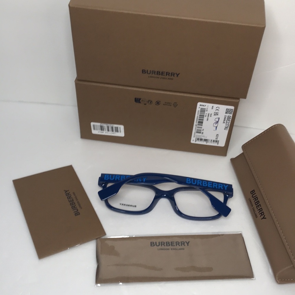 Authentic Burberry Charlie Demo Rectangular Men's Eyeglasses BE2379U 4058 55 - Picture 11 of 14